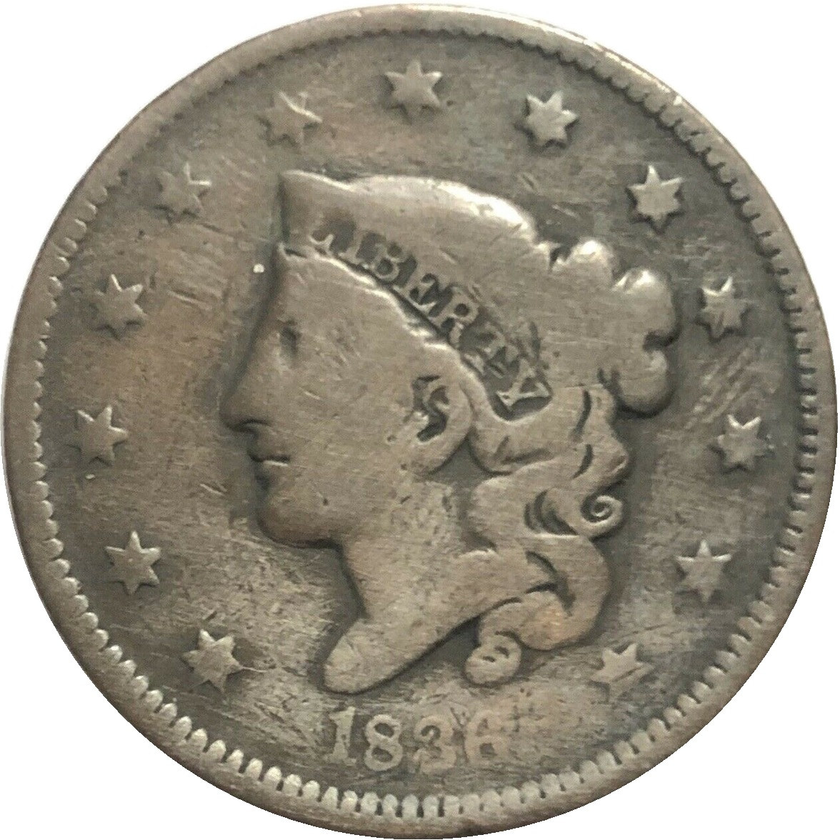 1836-1c-Coronet-Large-Cent